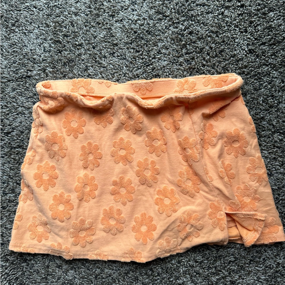 American Eagle Outfitters Orange Floral Mini Skirt
